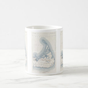 Vintagekarta av Nantucket (1919) Kaffemugg