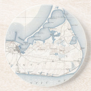 Vintagekarta av Nantucket (1919) Underlägg