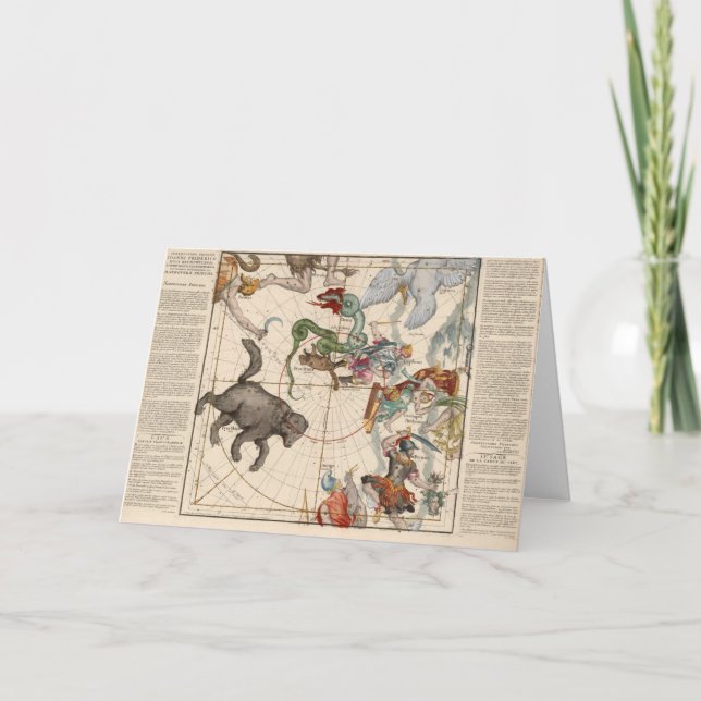 Vintagekarta av nordpolenen helgkort (Framsida)