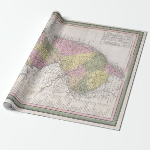 Vintagekarta av nytt - jersey presentpapper
