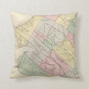 Vintagekarta av Oakland Kalifornien (1878) Kudde
