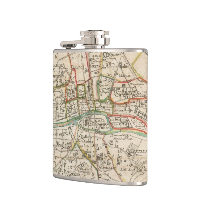 Vintagekarta av Paris (1678) Fickplunta (Vänster)