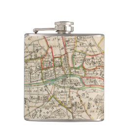 Vintagekarta av Paris (1678) Fickplunta