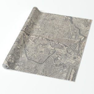 Vintagekarta av Paris frankriken (1652) Presentpapper
