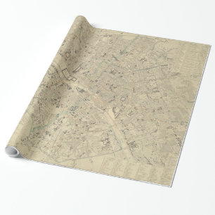 Vintagekarta av Paris frankriken (1843) Presentpapper