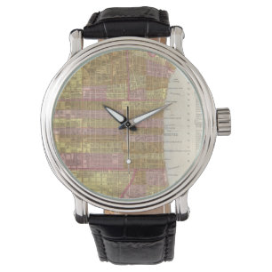 Vintagekarta av Philadelphia (1846) Armbandsur
