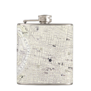 Vintagekarta av Philadelphia (1885) Fickplunta