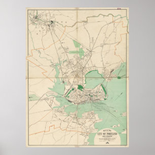 Vintagekarta av Portland MIG (1906) Poster