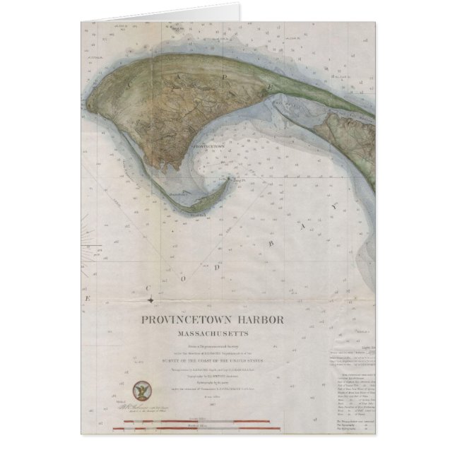 Vintagekarta av Provincetown Hälsningskort (Framsidan)
