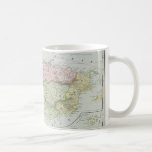 Vintagekarta av Puerto Rico (1901) Kaffemugg