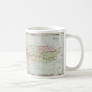 Vintagekarta av Puerto Rico (1901) Kaffemugg
