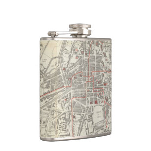 Vintagekarta av Rennes Frankrike (1905) Fickplunta