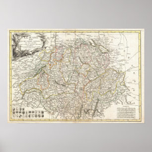 Vintagekarta av Schweitz (1771) Poster