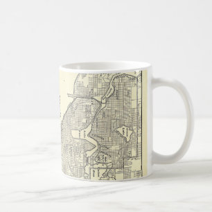 Vintagekarta av Seattle (1914) Kaffemugg