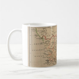 Vintagekarta av Sydafrika (1880) Kaffemugg