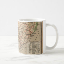 Vintagekarta av Sydafrika (1880) Kaffemugg