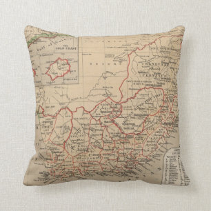 Vintagekarta av Sydafrika (1880) Kudde