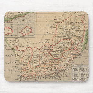 Vintagekarta av Sydafrika (1880) Musmatta