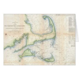 Vintagekarta av uddtorsk (1857) hälsningskort