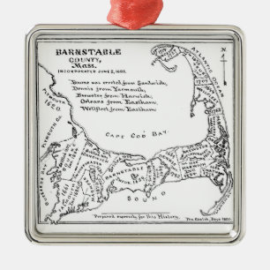 Vintagekarta av uddtorsk julgransprydnad metall