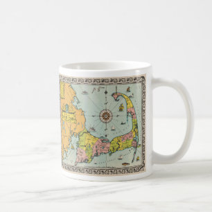 Vintagekarta av uddtorsk kaffemugg