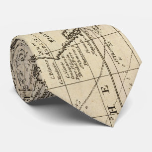 Vintagekarta av världen (1747) slips