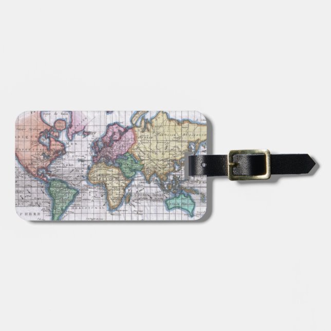 Vintagekarta av världen (1780) bagagebricka (Horisontell Framsida)