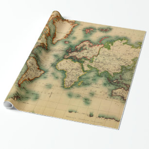 Vintagekarta av världen (1911) - Stylized Presentpapper