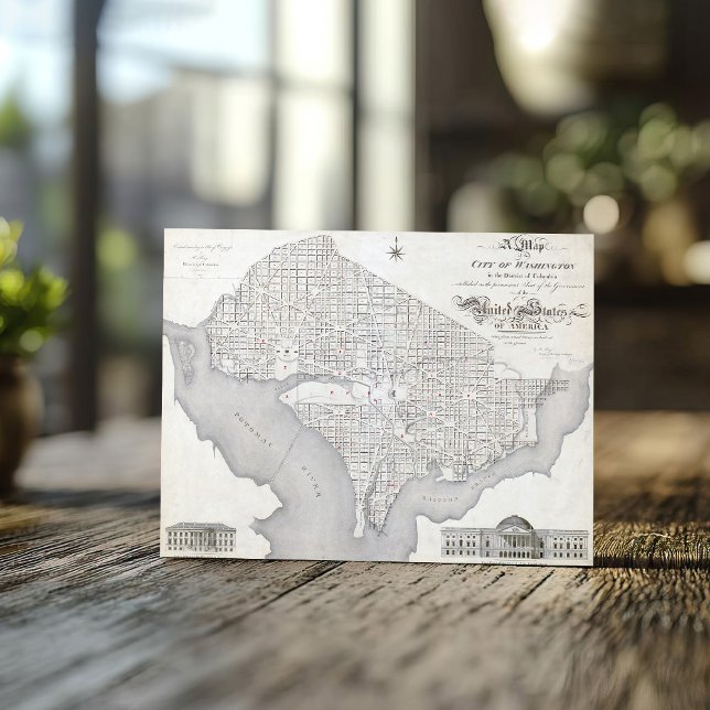 Vintagekarta av Washington DC Vykort (Skapare uppladdad)