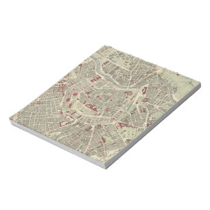 Vintagekarta av Wien Österrike (1883) Anteckningsblock