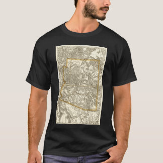 Vintagekarta över Arizona 1876 i stort format T Shirt