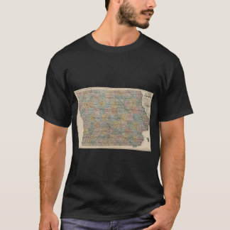 Vintagekarta över Iowa 1875 T Shirt