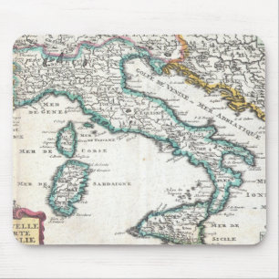 Vintagekarta över Italien (1706) Musmatta
