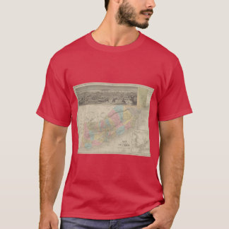 Vintagekarta över Kalifornien 1860 T Shirt