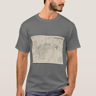 Vintagekarta över Kansas City 1893 T Shirt