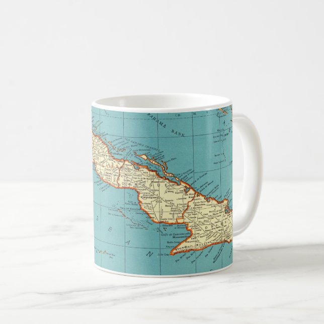 Vintagekarta över Kuba  Kaffemugg (Framsida höger)