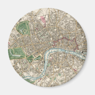 Vintagekarta över London England (1853) Magnet