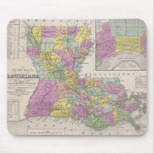 Vintagekarta över Louisiana (1853) Musmatta