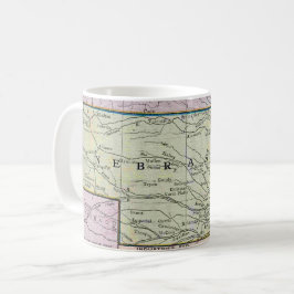 Vintagekarta över Nebraska Kaffemugg