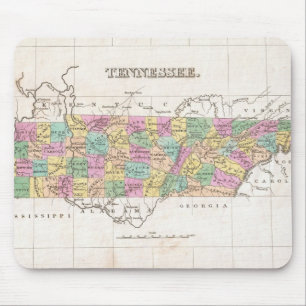 Vintagekarta över Tennessee (1827) Musmatta