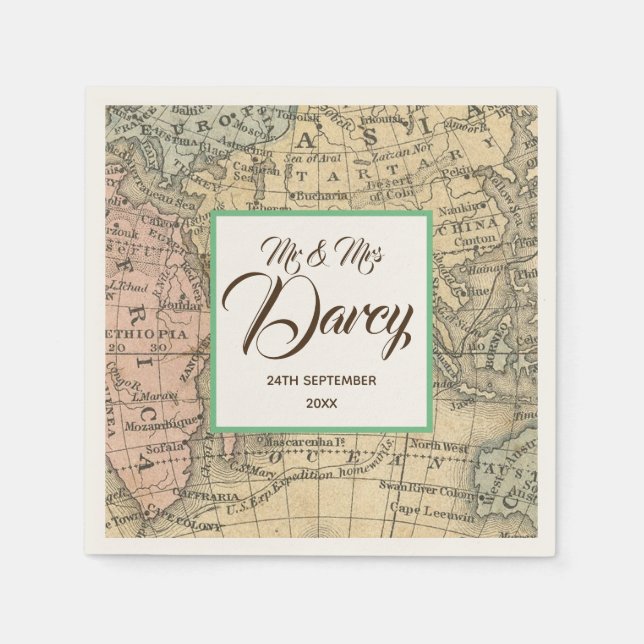 Vintagekarta Pappersservett (Framsidan)