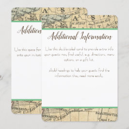 Vintagekartans extra informationskort inbjudningar
