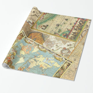 Vintagekartatryck Presentpapper
