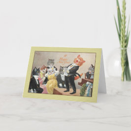 Vintagekatter Julhälsningar kortet, Arthur Thiele Helgkort