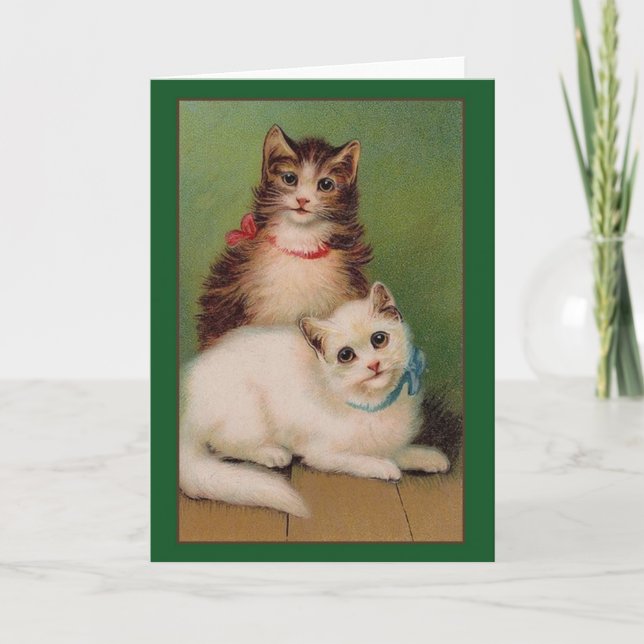 Vintagekatter noterar kortet kort (Framsida)