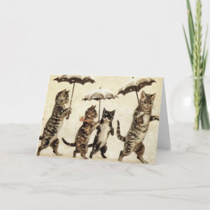 Vintagekatter som går i snow.en kort