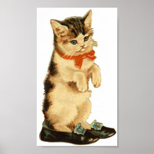 Vintagekattunge Poster