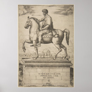 VintagekejsareMarcus Aurelius illustration Poster