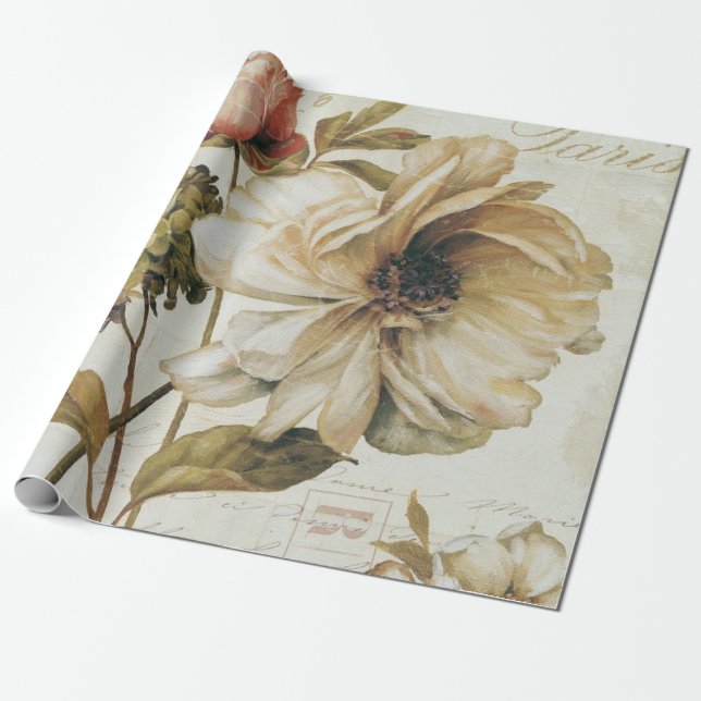 Vintagekines Rose. Presentpapper (Utrullad)