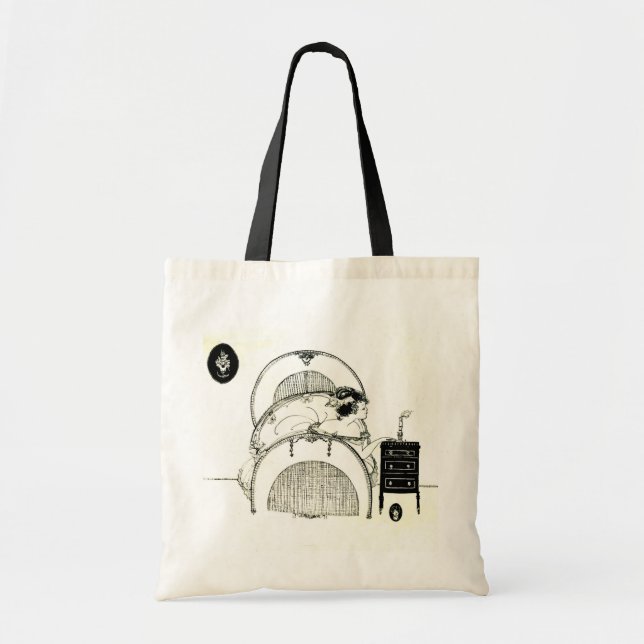 Vintageklaffdamunderkläder 1920 eller över natten tygkasse (Framsidan)